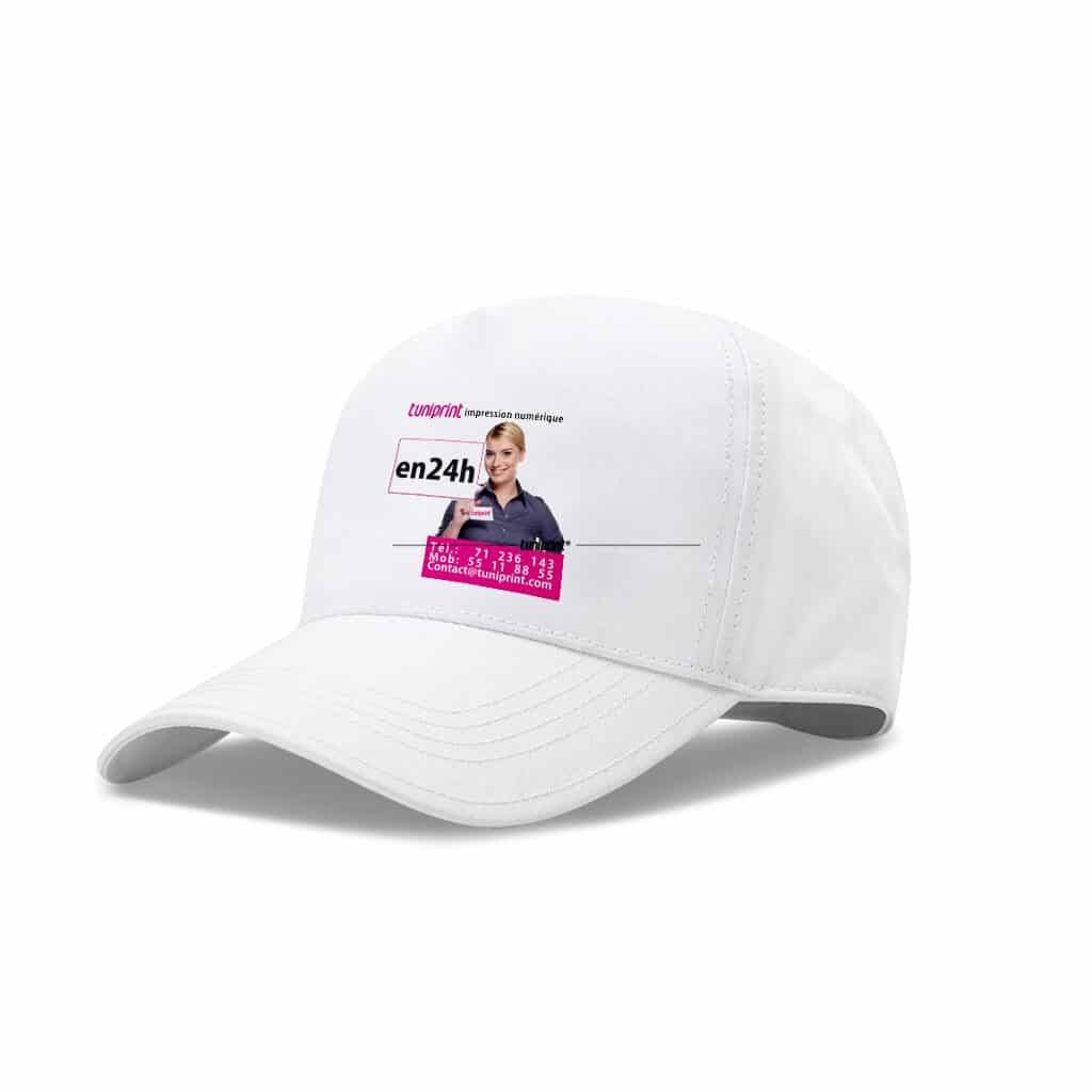 CASQUETTE VIP BLANC AVEC IMPRESSION