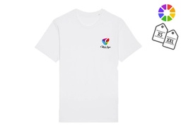 T-SHIRT BLANC AVEC IMPRESSION 1 LOGO ET TEXTE