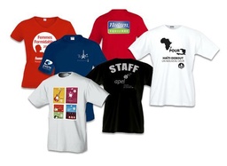 T-SHIRT COULEUR MULTIPLE AVEC IMPRESSION 1 LOGO ET TEXTE